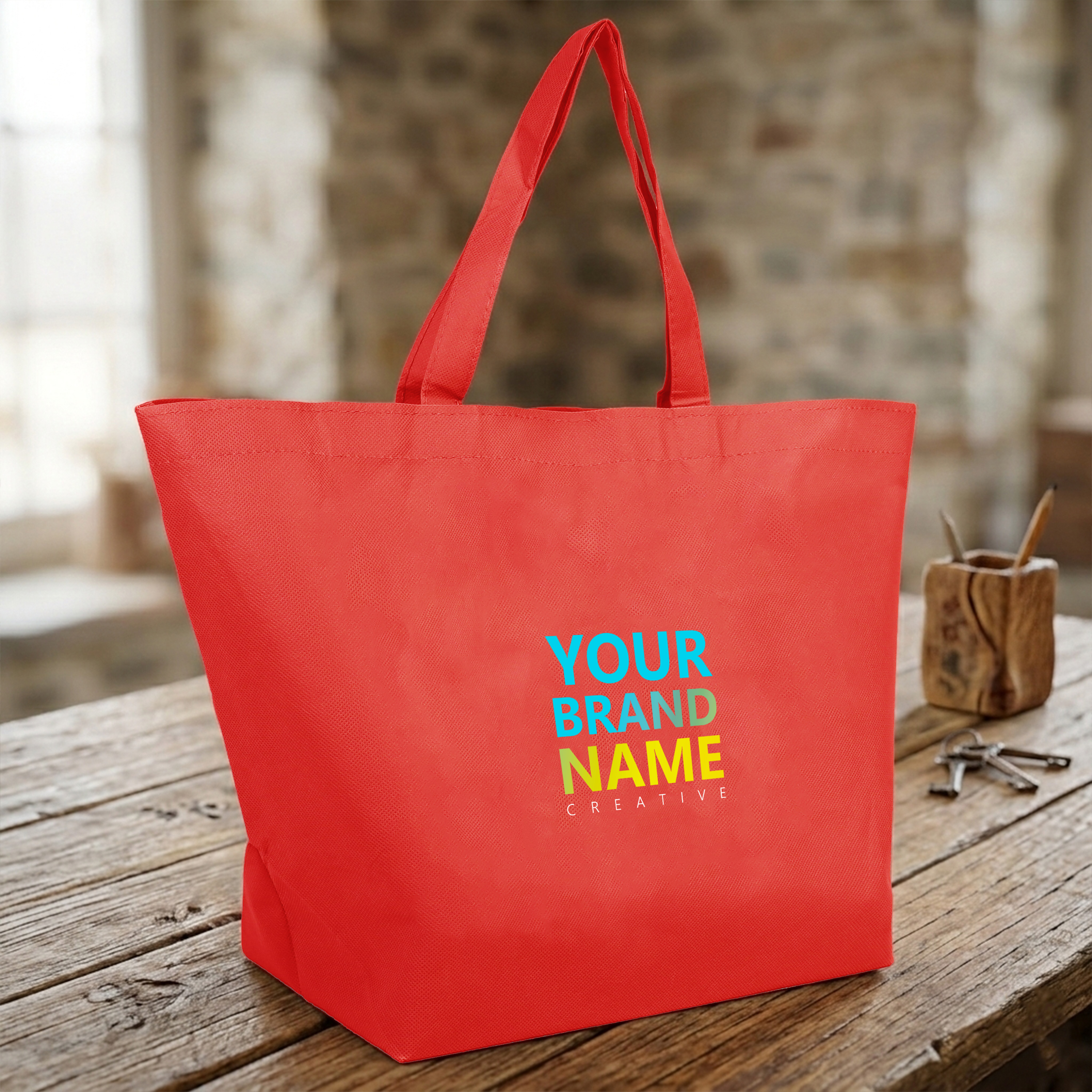 Eco Non-Woven Shopping Tote  (Full Color)