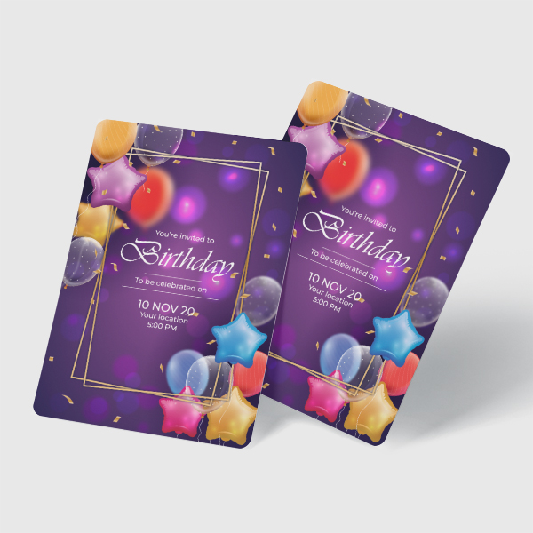 Round Corner Announcement Cards