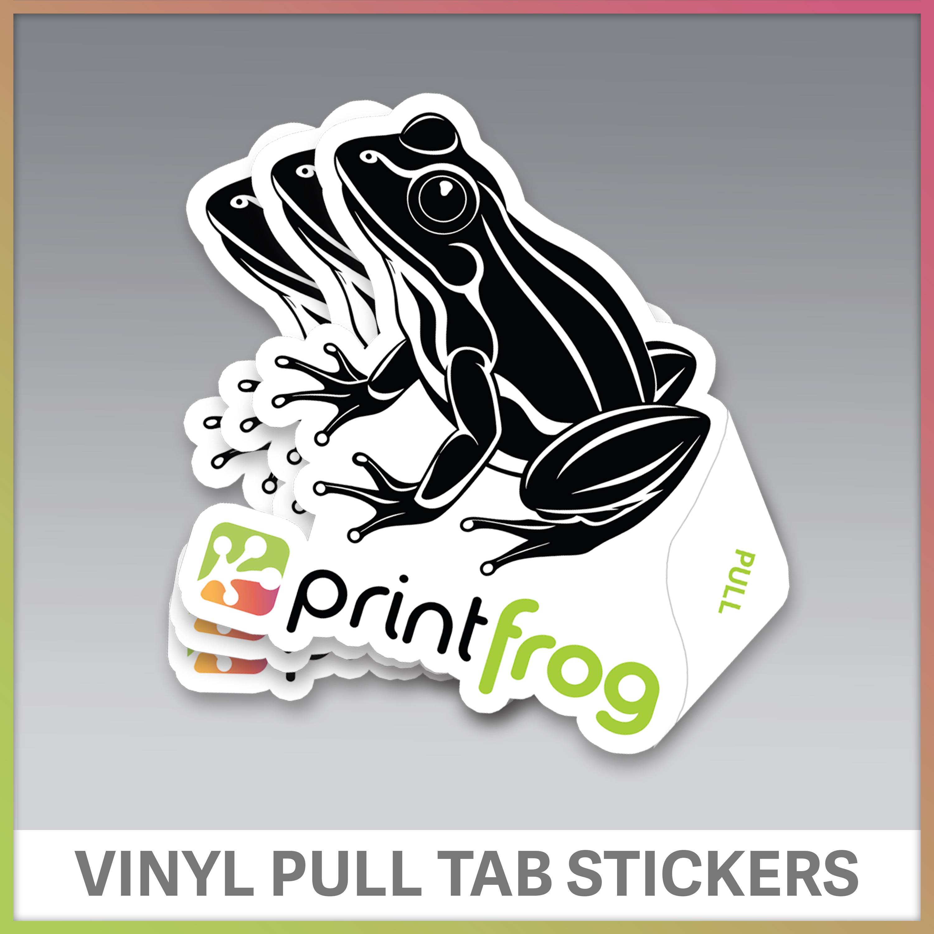 Vinyl Pull Tab Stickers